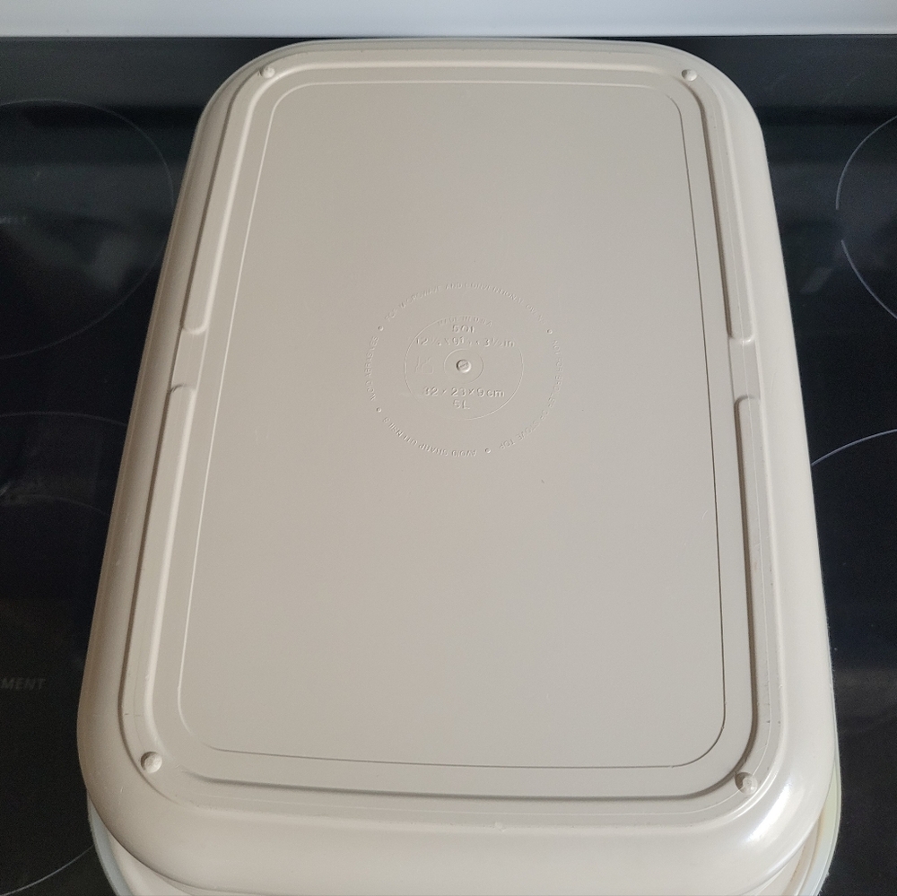TUPPERWARE ULTRA 21 OVENWARE DEEP ROASTING PAN 5 QUART 9X13 DISCONTINUED - Picture 4 of 9